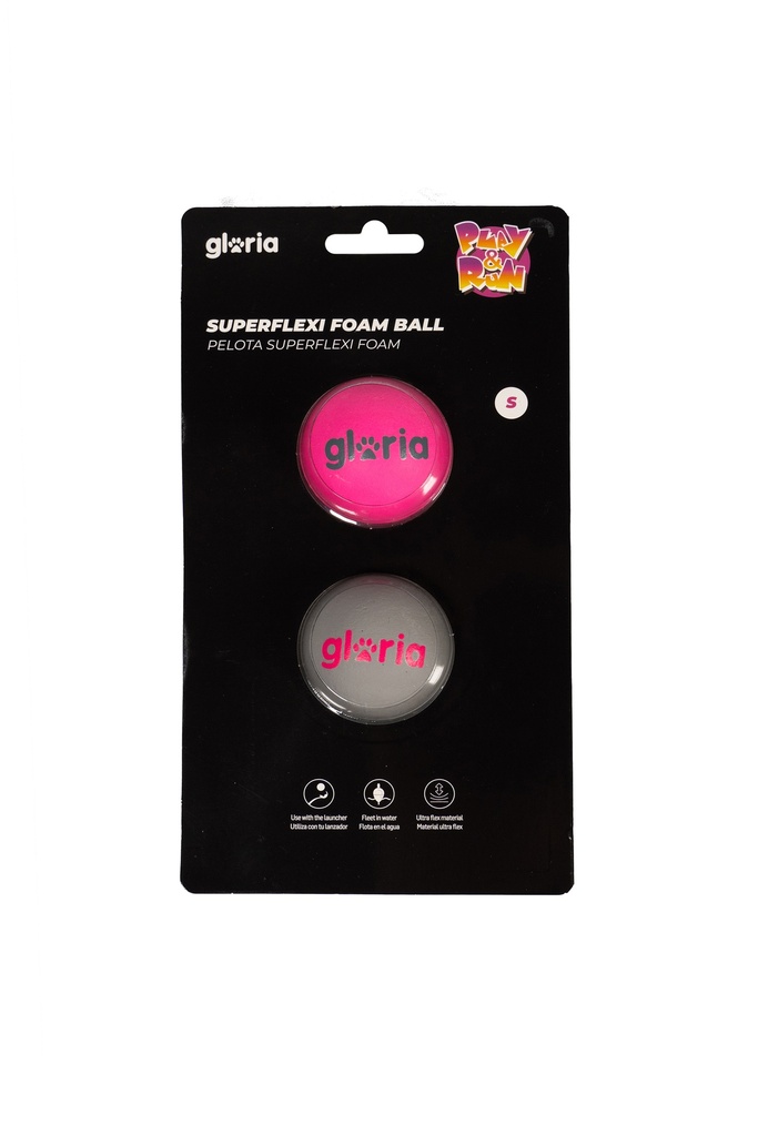 [JU00960] PLAY AND RUN PELOTA SUPERFLEXI FOAM S GRIS/ROSA 4.5cm (2pcs)