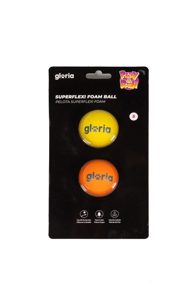 [JU00961] PLAY AND RUN PELOTA SUPERFLEXI FOAM S AMARI/NARAN 4.5cm 2pcs