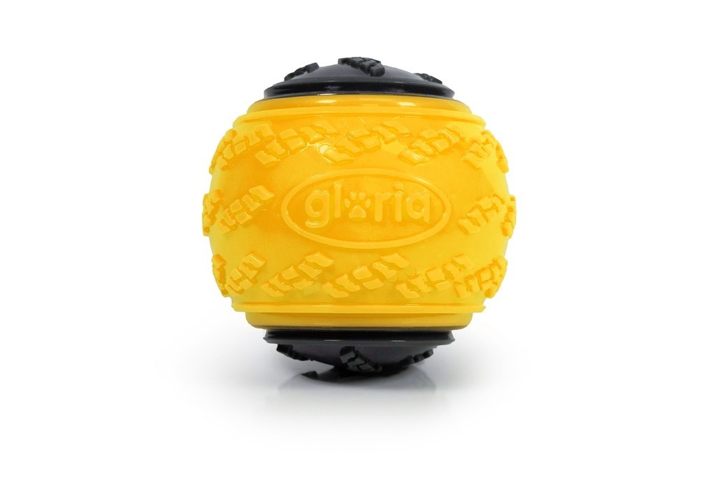 [JU00969AM] PLAY AND RUN PELOTA MEGA SQUEAKER L 8.89cm AMARILLA/GRIS