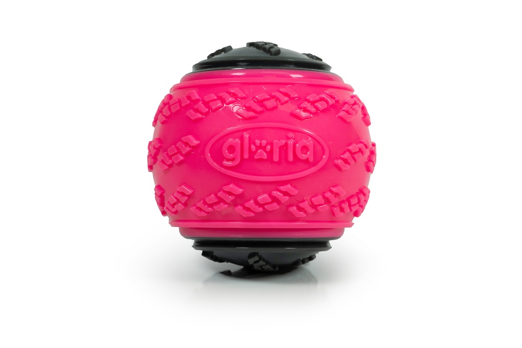 [JU00969RO] PLAY AND RUN PELOTA MEGA SQUEAKER L 8.89cm ROSA/GRIS