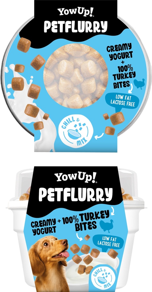 [YOWUP120-U] YOWUP CHILL PETFLURRY PAVO 125GR PARA PERRO (unidad)