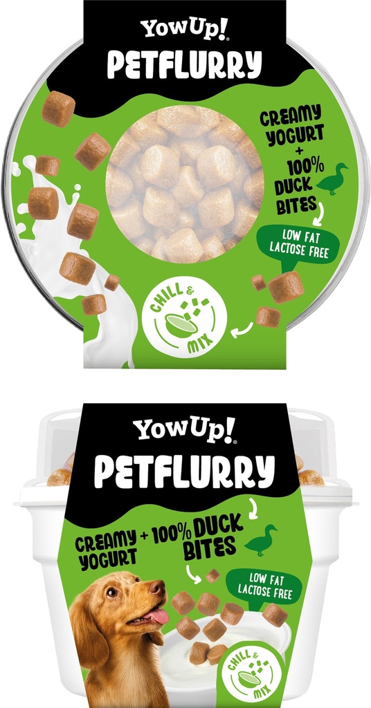 YOWUP CHILL PETFLURRY PATO 125GR PARA PERRO (unidad)