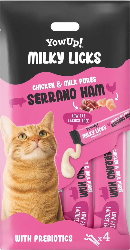 [YOWUP220-U] YOWUP MILKY LICKS JAMON SERRANO 60GR PARA GATO (unidad)