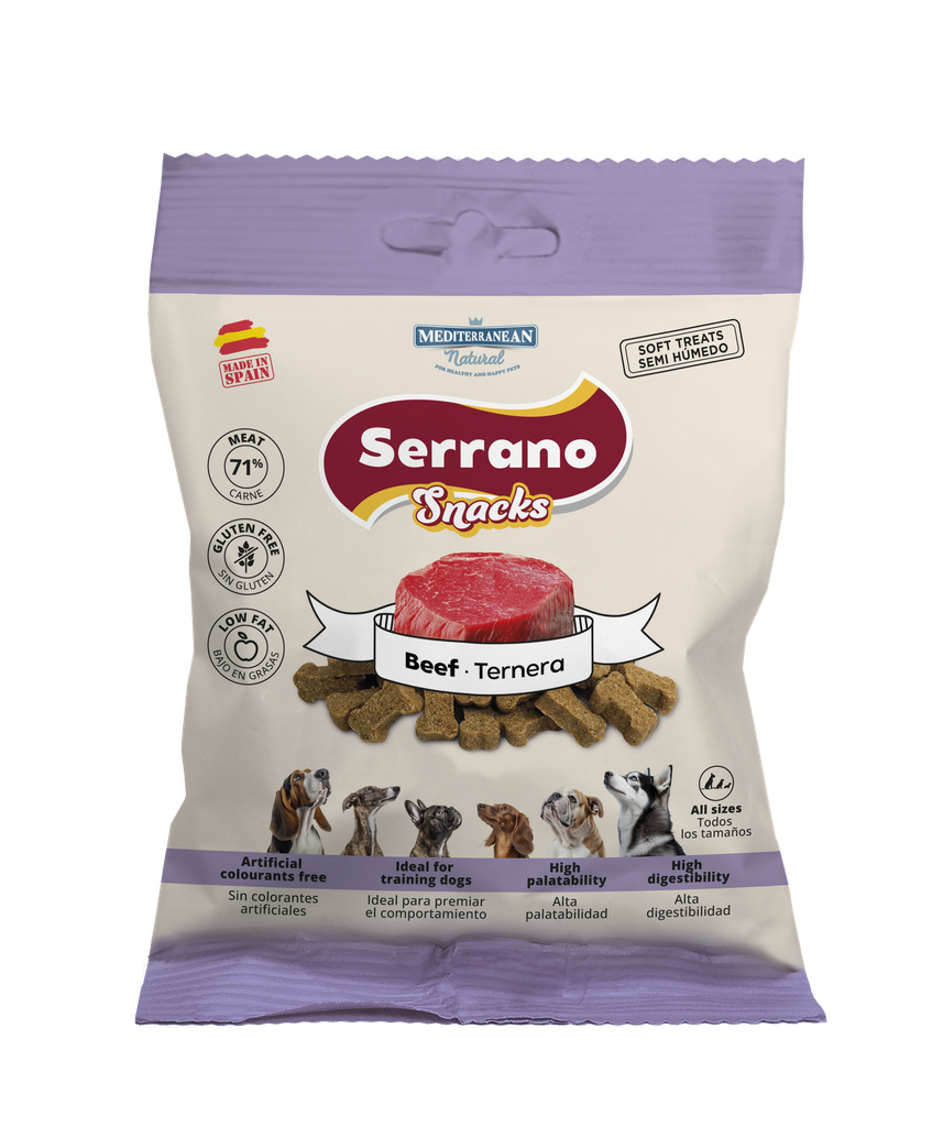[68171-U] Serrano Snack Perro Ternera 85 g