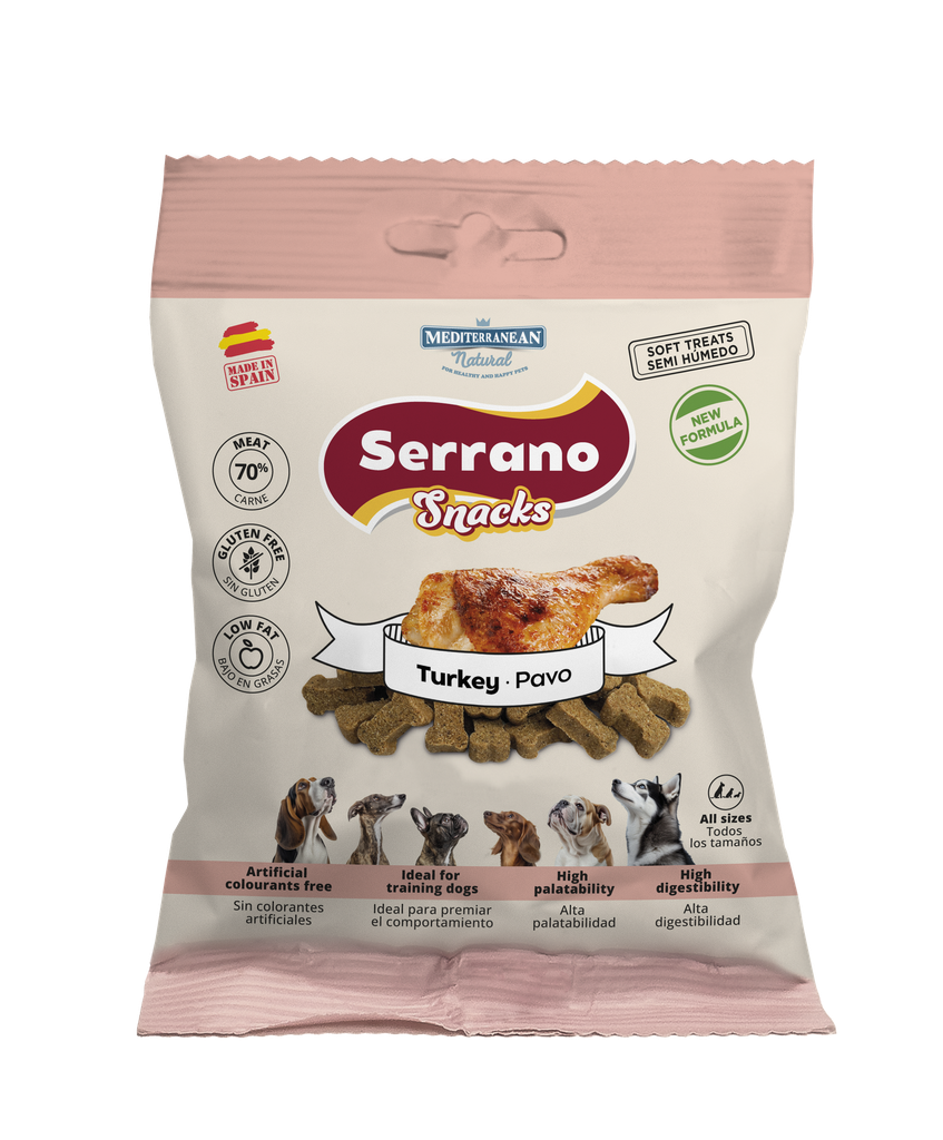[68173-U] Serrano Snack Perro Pavo 85 g