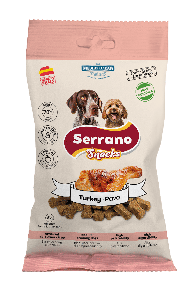 [68123-U] Serrano Snack Perro Pavo 100 g