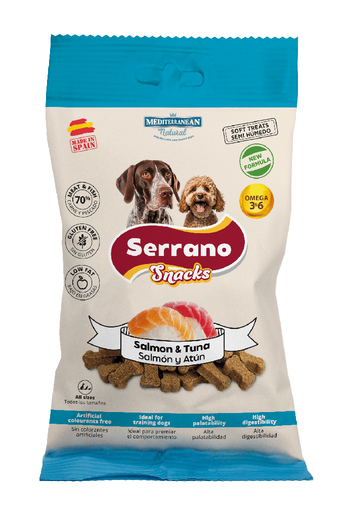 [68125-U] Serrano Snack Perro Salmón 100 g