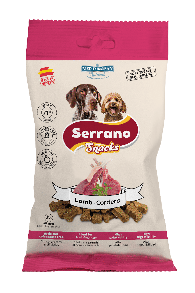 [68127-U] Serrano Snack Perro Cordero 100 g