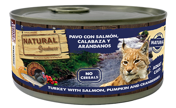 [NGC20005] Pavo con salmón, calabaza y arándanos 185 g