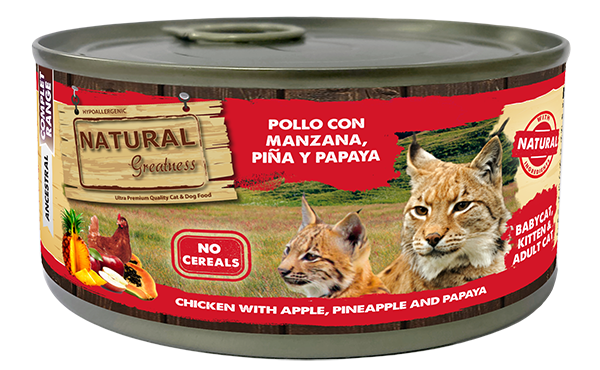 [NGC20006] Pollo con manzana, piña y papaya 185 g