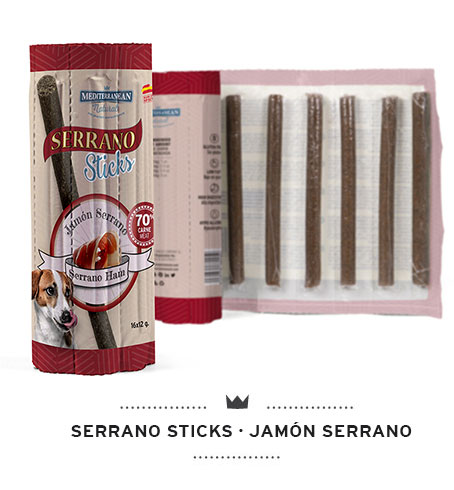 [68005-U] Serrano Sticks Perro 16ud Jamón Serrano