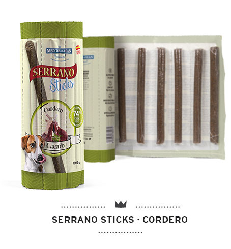 [68007-U] Serrano Sticks Perro 16ud Cordero