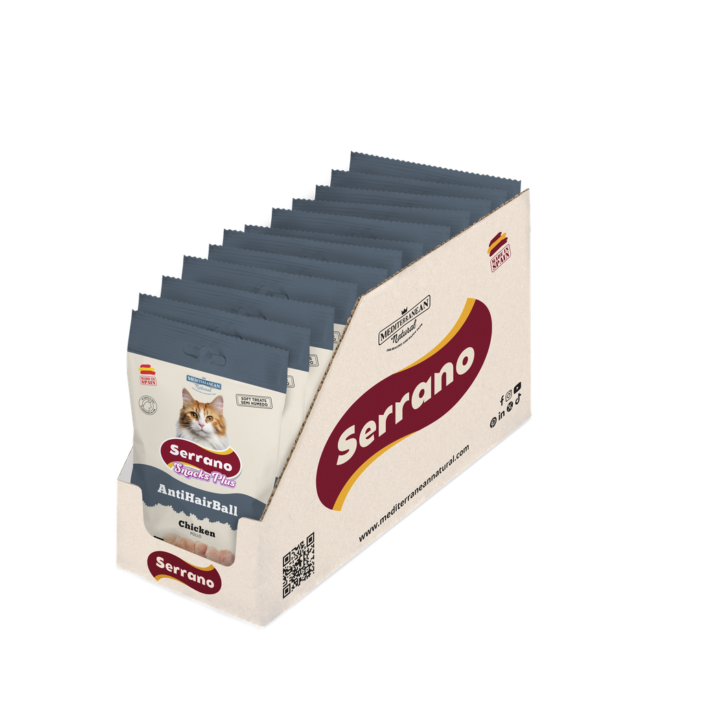 [68010-U] Serrano Snack Gato 50g Anti Hairball Pollo