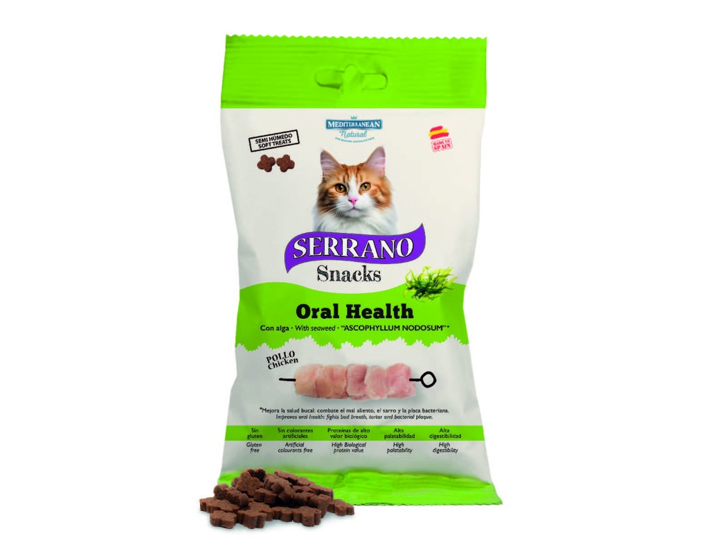 [68016-U] Serrano Snack Gato 50g Salud Bucal Pollo