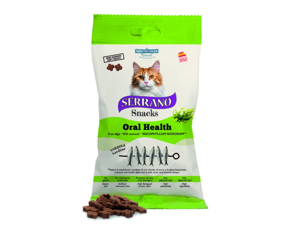 [68017-U] Serrano Snack Gato 50g Salud Bucal Sardina