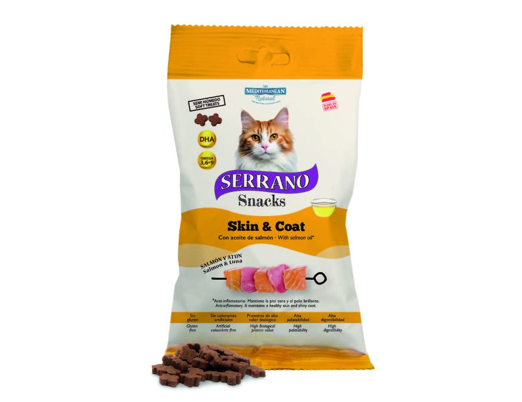 [68018-U] Serrano Snack Gato 50g Salmón Omega 3 + DHA