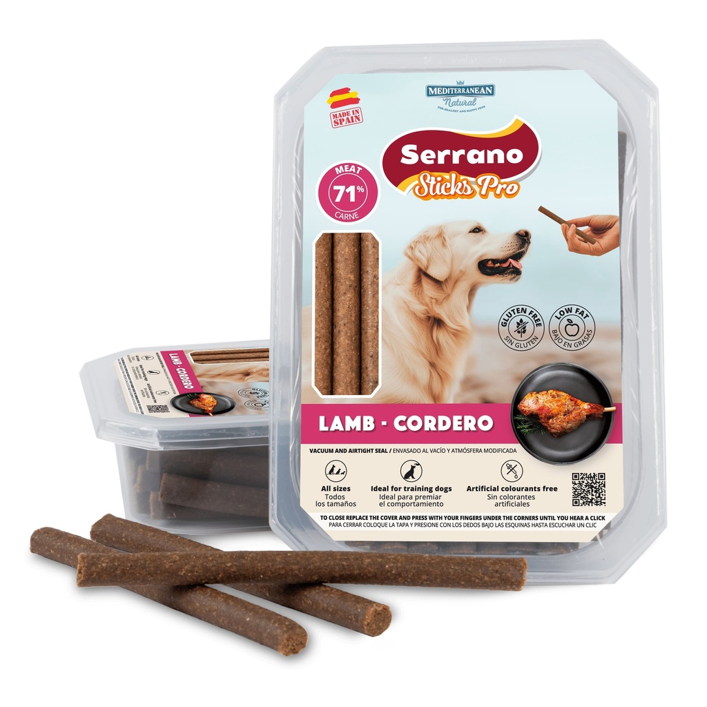 [68041-U] Serrano Sticks 350g Cordero