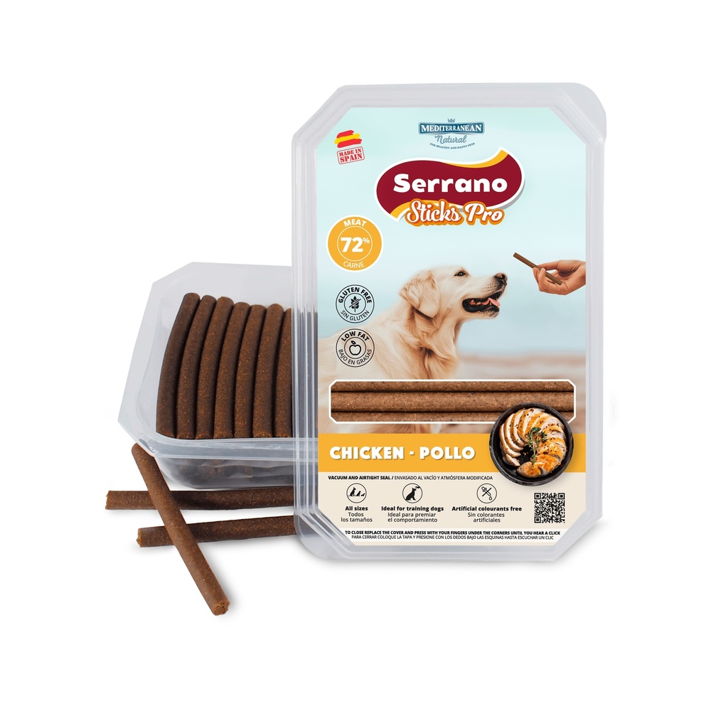 [68069-U] Serrano Sticks PRO 800g Pollo