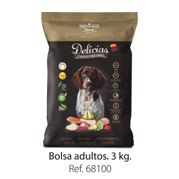 [68100-U] Delicias Semihúmedo Perro 3 kg