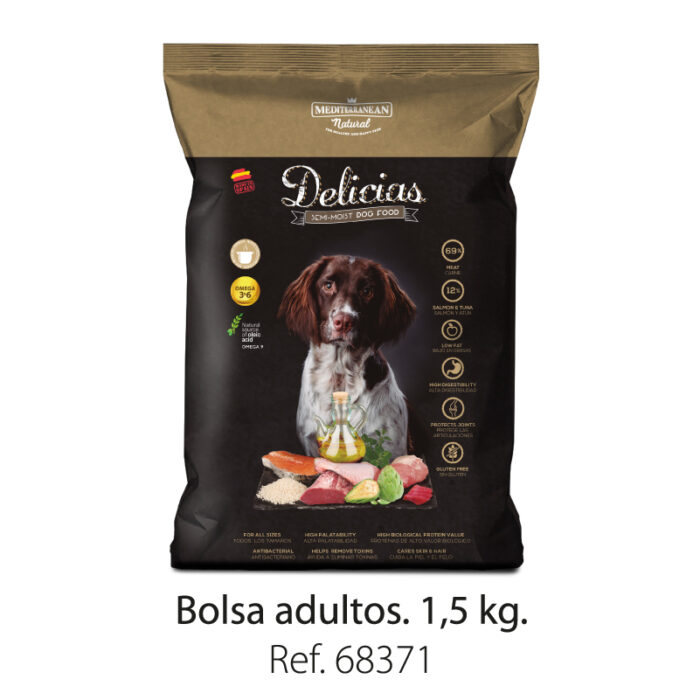 [68371-U] Delicias Semihúmedo Perro 1,5 kg