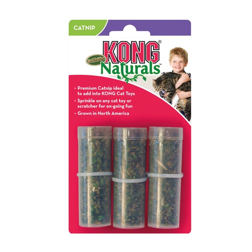 KONG PREMIUM NORTH AMERICAN CATNIP REFILLABLE TUBE 3UDS